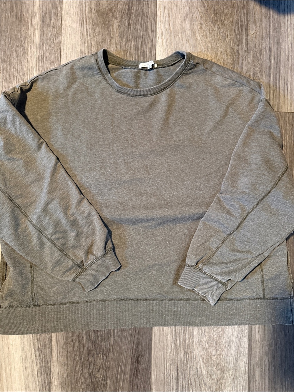 Z Supply Olive Gray Crewneck Sweatshirt